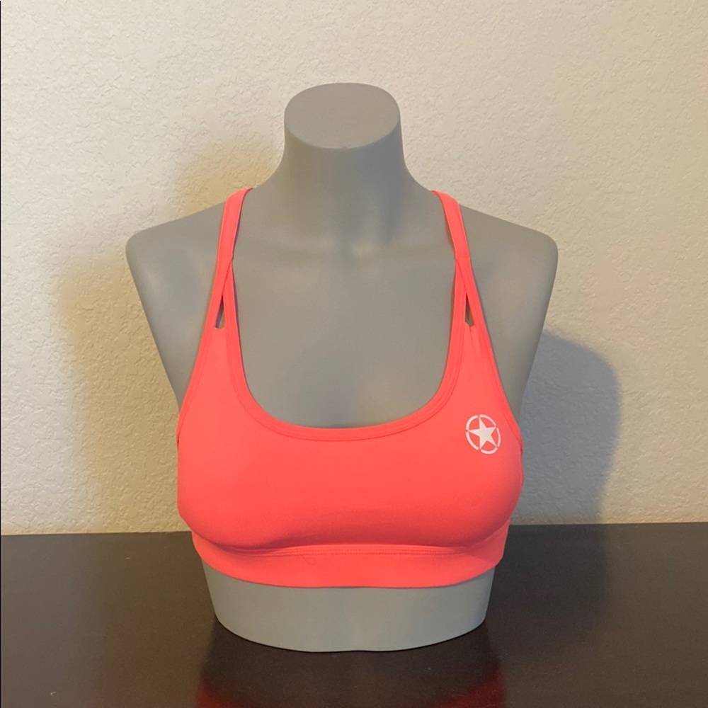 Savage Barbell Pink Sports Bra Racerback Medium Support